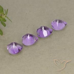 Gemme di Ametista Viola violaceo medio naturale da 2.75 ct, Cuore, VVS-VS