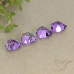 Gemme di Ametista Viola violaceo medio naturale da 2.83 ct, Cuore, VVS-VS