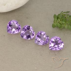 Gemme di Ametista Viola tendente al rosa naturale da 2.50 ct, Cuore, VVS-VS