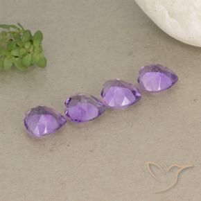 Gemme di Ametista Viola tendente al rosa naturale da 2.50 ct, Cuore, VVS-VS