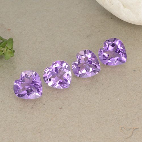 2.76ctw Naturale Viola medio Ametista, Cuore, VVS-VS