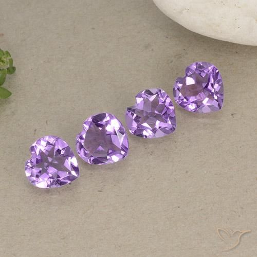 2.37ctw Naturale Viola violaceo medio Ametista, Cuore, VVS-VS