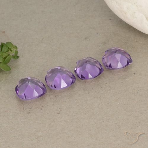 Gemme di Ametista Viola violaceo medio naturale da 2.37 ct, Cuore, VVS-VS