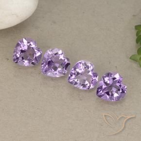 Gemme di Ametista Viola violaceo medio naturale da 2.83 ct, Cuore, VVS-VS