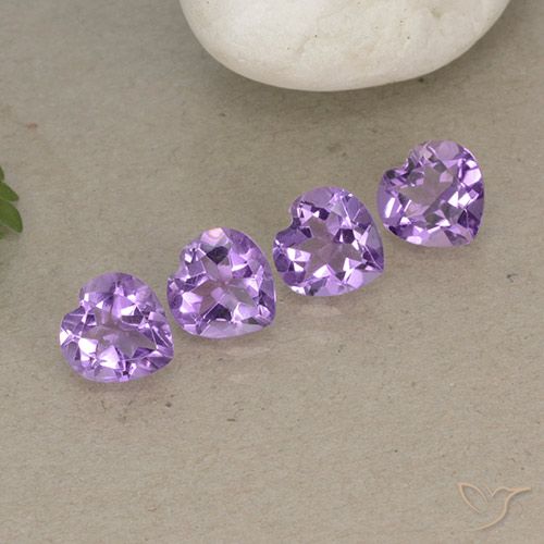 2.80ctw Naturale Viola violaceo medio Ametista, Cuore, VVS-VS