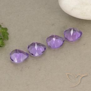 Gemme di Ametista Viola violaceo medio naturale da 2.80 ct, Cuore, VVS-VS