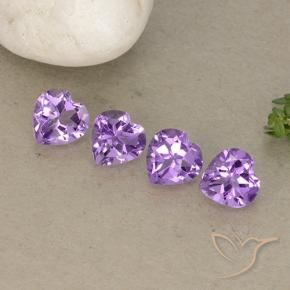 Gemme di Ametista violaceo naturale da 2.80 ct, Cuore, VVS-VS
