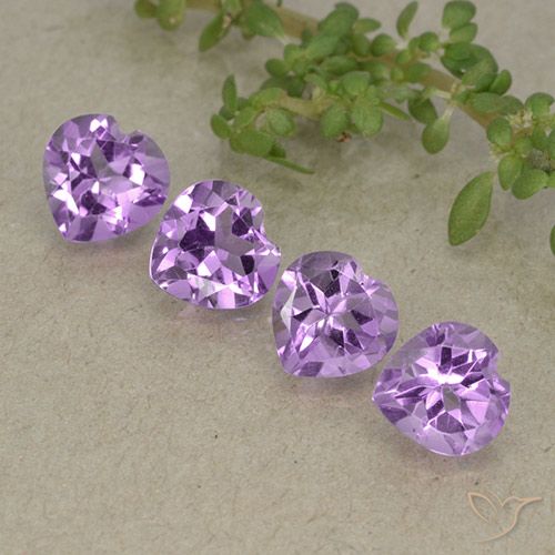 3.04ctw Naturale Viola violaceo medio Ametista, Cuore, VVS-VS