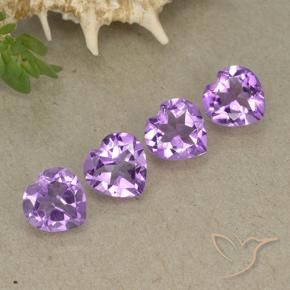 Gemme di Ametista Viola violaceo intenso naturale da 2.65 ct, Cuore, VVS-VS