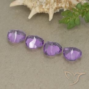 Gemme di Ametista Viola violaceo intenso naturale da 2.65 ct, Cuore, VVS-VS