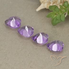 Gemme di Ametista viola vivido naturale da 2.70 ct, Cuore, VVS-VS