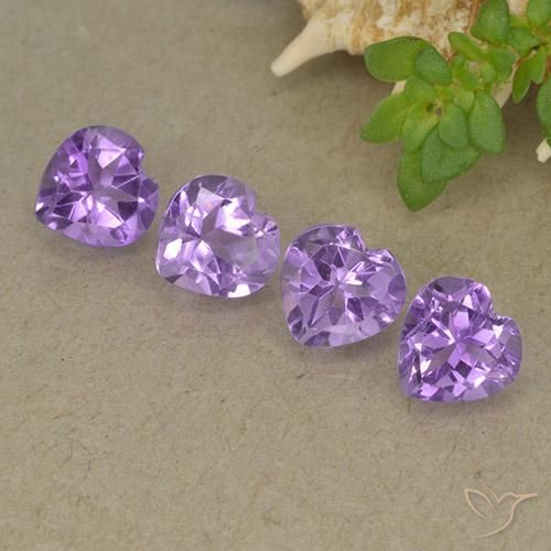3.12ctw Naturale Viola Intenso Ametista, Cuore, VVS-VS