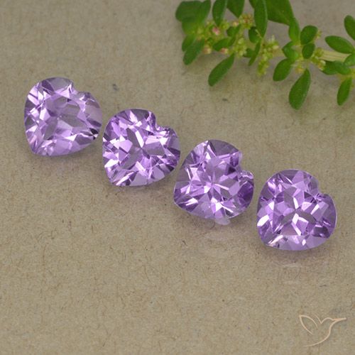 2.90ctw Naturale Viola medio Ametista, Cuore, VVS-VS
