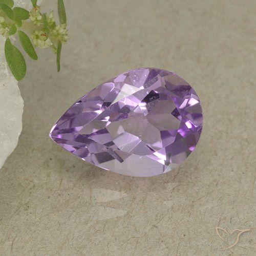 1.84ct Naturale Viola Iris Rosato Ametista, Forma a pera, VVS-VS