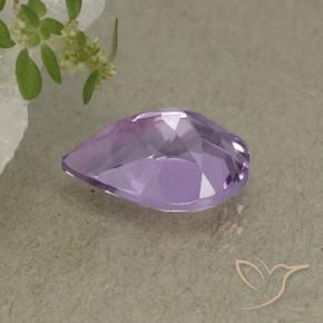 Ametista Viola Iris Rosato naturale da 1.84 ct, Forma a pera, VVS-VS
