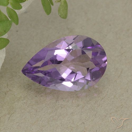 2.05ct Naturale Viola scuro Ametista, Forma a pera, VVS-VS