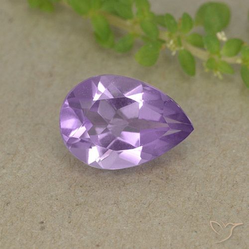 1.56ct Naturale Deep Iris Violetta Ametista, Forma a pera, VVS-VS