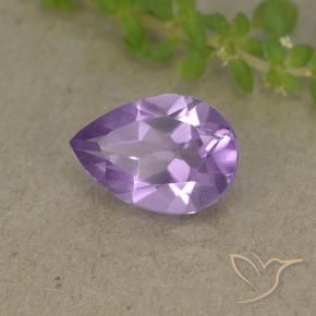 Ametista Deep Iris Violetta naturale da 1.56 ct, Forma a pera, VVS-VS