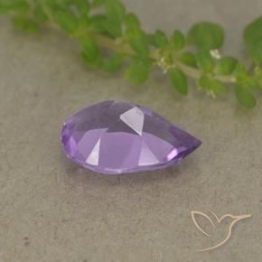 Ametista Deep Iris Violetta naturale da 1.56 ct, Forma a pera, VVS-VS