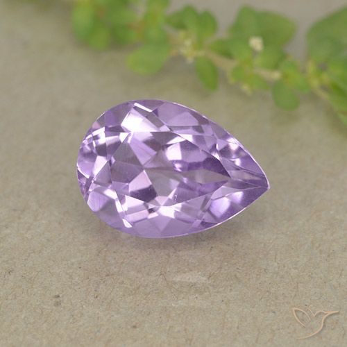 2.11ct Naturale Viola medio Ametista, Forma a pera, VVS-VS