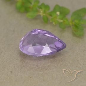 Ametista Viola medio naturale da 2.11 ct, Forma a pera, VVS-VS