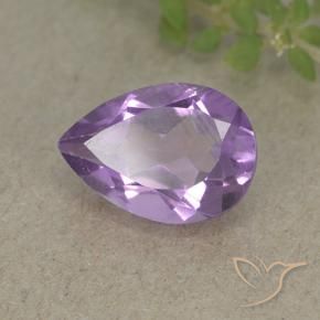 Ametista Viola medio naturale da 1.80 ct, Forma a pera, VVS-VS