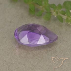 Ametista Viola medio naturale da 1.80 ct, Forma a pera, VVS-VS