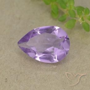 Ametista Viola tendente al rosa naturale da 1.46 ct, Forma a pera, VVS-VS