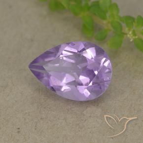 Ametista Viola medio naturale da 1.83 ct, Forma a pera, VVS-VS