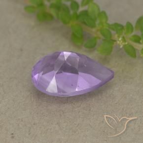 Ametista Viola medio naturale da 1.83 ct, Forma a pera, VVS-VS