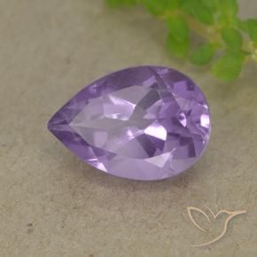 Ametista Viola medio naturale da 1.91 ct, Forma a pera, VVS-VS