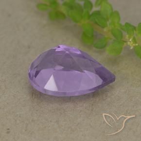 Ametista Viola medio naturale da 1.91 ct, Forma a pera, VVS-VS