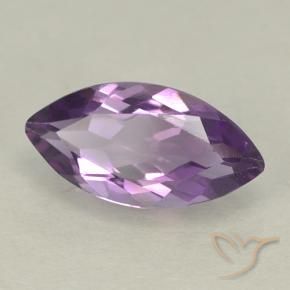 Ametista Viola medio naturale da 1.62 ct, Taglio marquise, VS