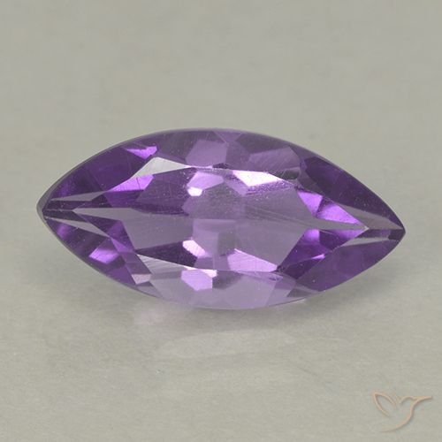 1.55ct Naturale Viola medio Ametista, Taglio marquise, VS