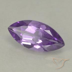 Ametista Viola medio naturale da 1.55 ct, Taglio marquise, VS