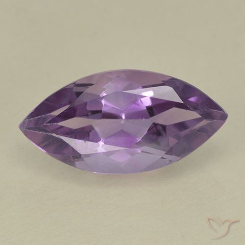 Ametista Viola medio naturale da 1.69 ct, Taglio marquise, VS