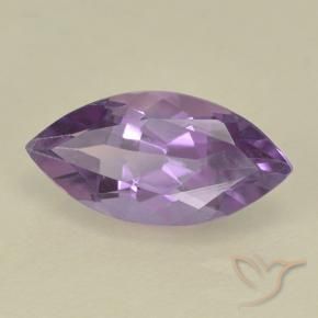 Ametista Viola medio naturale da 1.69 ct, Taglio marquise, VS