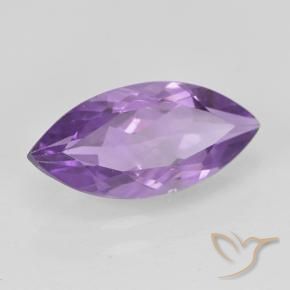 Ametista Viola medio naturale da 1.39 ct, Taglio marquise, VS