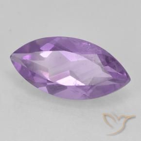 Ametista Viola medio naturale da 1.70 ct, Taglio marquise, VS-SI
