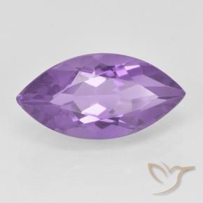 Ametista Viola medio naturale da 1.79 ct, Taglio marquise, VS