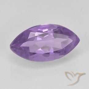 Ametista Viola medio naturale da 1.64 ct, Taglio marquise, VS