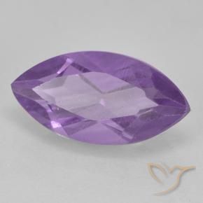 Ametista Viola medio naturale da 1.83 ct, Taglio marquise, VS