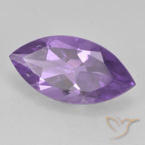 Ametista Viola medio naturale da 1.64 ct, Taglio marquise, VS