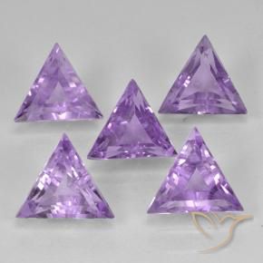 Gemme di Ametista Viola medio naturale da 2.81 ct, Taglio trillion, VS