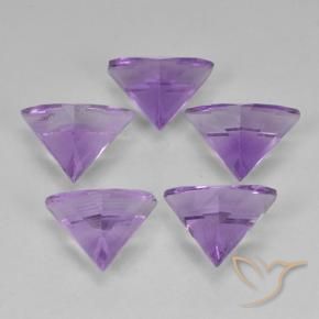 Gemme di Ametista Viola medio naturale da 2.81 ct, Taglio trillion, VS