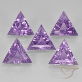Gemme di Ametista violaceo naturale da 2.96 ct, Taglio trillion, VS