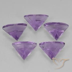 Gemme di Ametista violaceo naturale da 2.96 ct, Taglio trillion, VS