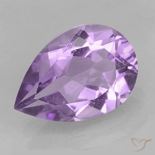 1.69ct Naturale Viola medio Ametista, Forma a pera, VVS-VS