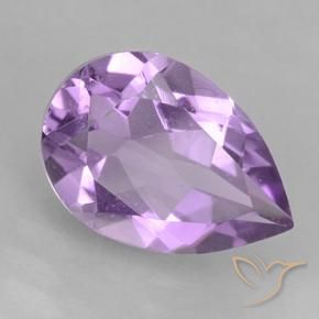 Ametista Viola medio naturale da 1.69 ct, Forma a pera, VVS-VS