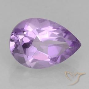 Ametista Viola medio naturale da 1.78 ct, Forma a pera, VS